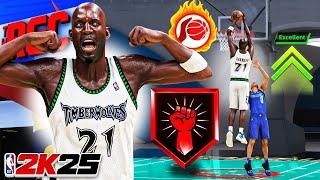 This KEVIN GARNETT BUILD is UNSTOPPABLE in the RANDOM REC on NBA 2K25! BEST BIG MAN BUILD IN 2K25!