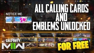 How to UNLOCK ALL Calling Cards & Emblems RIGHT NOW! - Call of Duty Modern Warfare II (Patched )