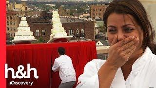 ¡Oh no! ¡Los pasteles cayeron del edificio! | El desafío de Buddy | Discovery H&H