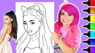 Coloring Ariana Grande Realistic Singer & Celebrity Coloring Page | Ohuhu Art Markers