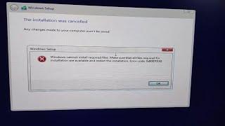 windows cannot install required files make sure all fields required  Error code 0x800701B1 [Solved]