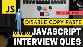  JS #10: How to Disabled Copy Paste Functionality on Website with JavaScript in Hindi in 2021