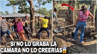 Dios mío por poco pasa una tragedia en plena construcción de la casa de lobo