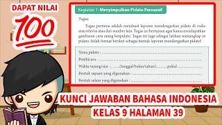 Kunci Jawaban Bahasa Indonesia Kelas 9 Halaman 39