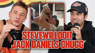 SteveWillDoIt on his INFAMOUS Jack Daniels Chug!