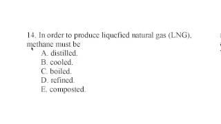 Alternative Energy Exam Q 14