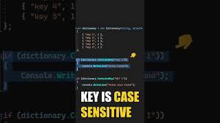 Did You Know C# Dictionary Keys Can Be Case (In)Sensitive? #shorts