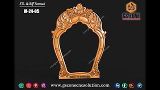  GSzone 3D Mirror Frame Design#arch #gszone #design #artcam #wood #art  #cncrouter  #mirror