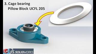 Solidworks Tutorial Bearing Pillow Block UCFL 205 Part Design 3 cage ring