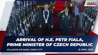 Arrival of H.E. Petr Fiala, Prime Minister of Czech Republic 4/16/2023