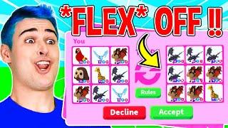 *TRADE OR FLEX* Challenge In Adopt Me !! Roblox Adopt Me Trading *MEGA NEON SANDFISH* In Rich Server