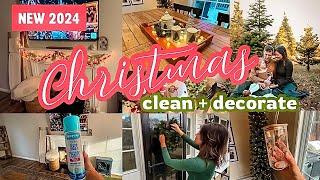  NEW 2024 CHRISTMAS CLEAN + DECORATE WITH ME | CHRISTMAS DECOR IDEAS | SPEED CLEANING