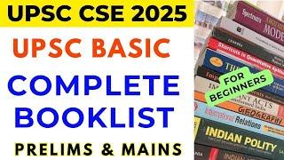 UPSC 2025 Complete Basic Booklist Prelims & Mains Tamil & English • UPSC Beginners Booklist English