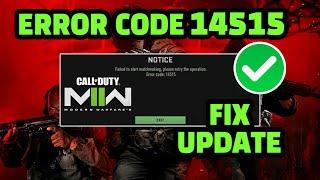 Failed To Start Matchmaking Error Code 14515 ? Modern Warefare 2 FIX New Update!