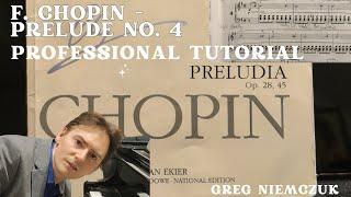 Chopin - Prelude no. 4 op. 28 in E-minor - Greg Niemczuk's Professional Piano Tutorial