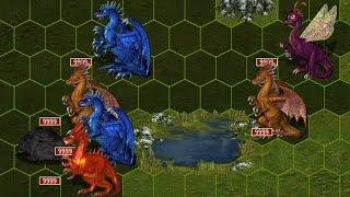Heroes 3: 9999 x 7 Dragons (Final battle in the map "Unleashing the Bloodthirsty")