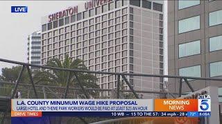 Los Angeles County supervisors propose $25 minimum wage for hotel, theme park workers