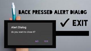 Create Alert Dialog Box in Android Studio | Exit Dialog | Android