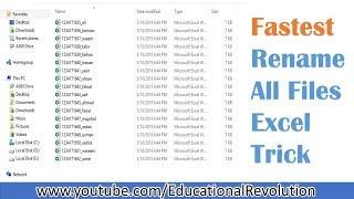 Fastest Rename All Files Excel Trick (2019)