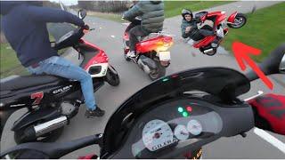 3x GILERA RUNNER 180cc DE BUURT OP ZE KOP ZETTEN!! | POV 1080P