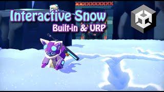 Unity | Interactive Snow Shader | Stylized Setup URP + Built-In