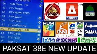 paksat 38e latest channel list update 2024  new channel add || dish vr 2