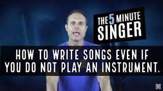 How to write songs even if you do not play an instrument.