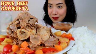 BEEF BONE CALDERETA | MUKBANG |@INDAYWarrior