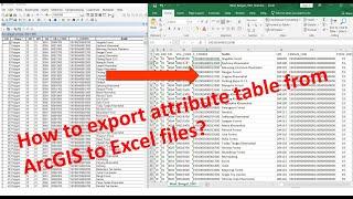 How to export attribute table from ArcGIS to Excel files?