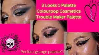 3 Looks 1 Palette | Colourpop Trouble Maker Palette