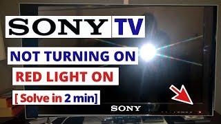 How to Fix SONY BRAVIA TV Won't Turn On Red Light Flashing || Quick Solve in 2 minutes