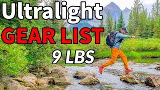 ULTRALIGHT BACKPACKING GEAR LIST 2020 | 9 lbs |