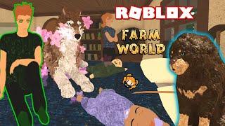 ROBLOX FARM WORLD TEEN BUDDY ROLEPLAY! Huge Animal Family with BIG Dog and New Horses