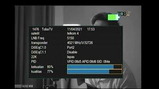 Frekuensi Terbaru Channel Toba Tv Telkom 4 2021