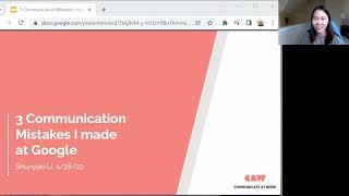 [TRAILER] Communication mistakes I made at Google | Shunyao Li (ex-Googler) | Codementor Events