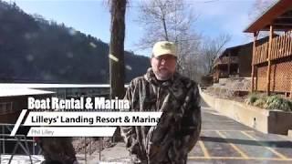 Lilleys' Landing boat rentals and marina on Lake Taneycomo in Branson, MO