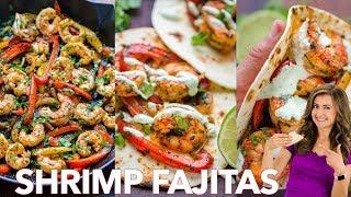 Easy Shrimp Fajitas Recipe | One - Pan | 30 - Minute  Dinner