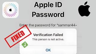 Apple ID Verification Failed: How to Fix "This Person is Not Active Apple ID" Error