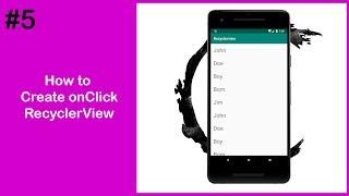 Android Studio Tutorials #5: Create Recyclerview onClick