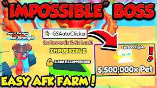 HOW TO AFK FARM "IMPOSSIBLE" KRAKEN BOSS in Arm Wrestling Simulator!! (Roblox)