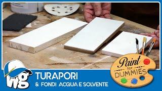 Turapori e fondo acqua e solvente per legno