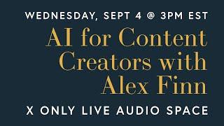 AI for Content Creators Top Tips and Strategies with Alex Finn & Cate Bligh | Live Podcast Recording