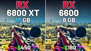 RX 6800 XT vs RX 6600 - Test in 12 Games in 2024