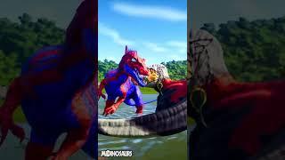 DINOSAURS REVENGE!!! Deadpool Dracodentitan vs Superman Giganotosaurus in Jurassic World Evolution