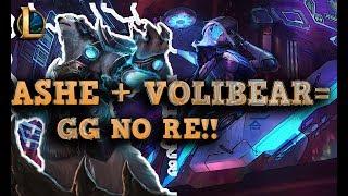 LOL Volibear support and LOL Ashe fun bot lane duo | BOT lane on a new level with Volibear Support