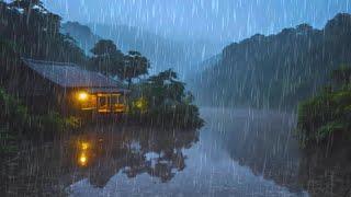 SOOTHING RAIN SOUND at the forest make you sleep well | Goodbye insomnia with Rain Tranquil Rainfall