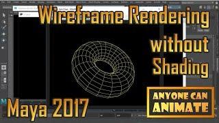 Maya Hardware Render - Wire frame rendering without shade