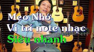 Mẹo nhớ vị trí note nhạc trên cần đàn Guitar dễ nhất