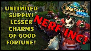 WoW REMIX: New Lesser Charms Hyperspawn FARM NOW! - Mists of Pandaria