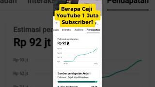 Bikin Kaget, Gaji YouTube 1 Juta Subscriber #gajiyoutube #shorts #trending #tutorial